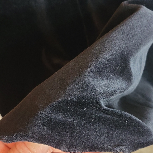 90s ๐ค betsey johnson black VELVET trapeze style button long sleeves mini dress! - Picture 5 of 7